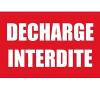 tsme Panneau signalétique 30x20 cm en PVC rouge, style informatif, décharge interdite