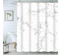 TSMMB Rideaux De Douche Effet Marbre 240X200 Rideaux De Douche Anti Moisissure Polyester avec Oeillets Lavable en Machine avec Ourlet Inférieur Lesté Et 12 Crochets, A1