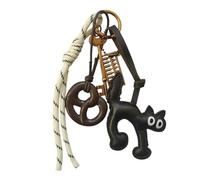 TSMORY Accessoire de sac traditionnel avec pendentif chat pour sac à dos sac à main élégant et porte-clés, Blanc cassé1