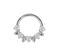 TSMORY Anneaux de nez tendance incrustés de diamants - Accessoire confortable pour un usage quotidien et des occasions spéciales comme les fêtes ou les rassemblements - Anneaux de nez robustes, taille
