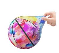 TSMORY Ballon de basket silencieux en mousse avec housse en tissu réduisant le bruit, intérieur silencieux pour entraînement à la maison