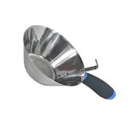 TSMORY Bol mélangeur en acier inoxydable antirouille pour plâtre, peinture, mortier avec poignée ergonomique et design suspendu