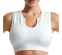 TSMORY Bretelles réglables Activewear Top Gilet de sport adapté pour la course à pied Pilates Technologie de construction sans couture Soutien-gorge de sport hautement élastique pour femme