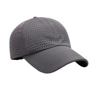 TSMORY Chapeau de baseball respirant à séchage rapide avec ventilation pour activités de plein air Disponible en 6 couleurs, gris foncé, XS-XL