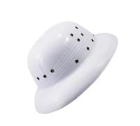 TSMORY Chapeau vietnamien imperméable avec trou de ventilation Casquettes rigides pour activités de plein air avec ceinture réglable pour homme WOM, blanc, XS-XL