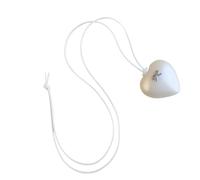 TSMORY Collier avec pendentif en forme de cœur avec nœud papillon couleur dopamine fait à la main réglable pour femmes et filles, bijoux uniques et tendance, Pendant 4x4cm, Acrylique