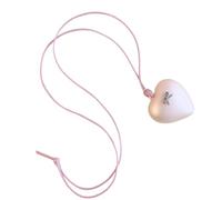 TSMORY Collier avec pendentif en forme de cœur avec nœud papillon couleur dopamine fait à la main réglable pour femmes et filles, bijoux uniques et tendance, Pendant 4x4cm, Acrylique