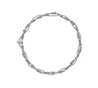 TSMORY Collier double couche imitation perles avec fermoir magnétique pour femme élégante et événement social