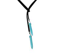 TSMORY Collier ras du cou tendance avec breloque en cuir et velours de couleur noire et marron pour femmes et filles, As shown in the figure, Ceinture en velours + pierre naturelle