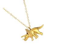 TSMORY Collier tendance avec pendentif dinosaure réglable pour ajouter un charme tendance à n'importe quel look, 28x15mm, Métal