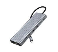 TSMORY Concentrateurs USB C multiports Plug and Play 14 en 1 pour configurations à triple écran, transfert de données rapide 10 Gbit/s et 2500 Mbps, station d'accueil multifonction réseau