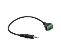 TSMORY Connecteurs audio TRS 30 cm vers bornes à 3 broches pour une meilleure stabilité des signaux et des adaptateurs d'installation facile avec contacts dorés pour une transmission sonore haute