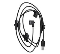 TSMORY Cordon d'alimentation USB multi-appareils répartiteur 5 ports 240 cm de longueur prend en charge un ventilateur d'éclairage 5 V Électronique USB Câble d'extension Câble de charge USB