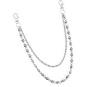 TSMORY Edgy Punk Streetwear Hip Hop Chaîne de jeans unisexe double couche Accessoire de taille Bijoux de corps pour femme Homme Culture Hip Hop Bijoux de corps Chaîne