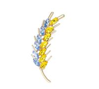 TSMORY Élégante broche en forme de gerbe de blé ornée de pierres étincelantes pour femmes et filles, As shown in the figure, Métal