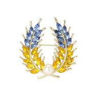 TSMORY Élégante broche en forme de gerbe de blé ornée de pierres étincelantes pour femmes et filles, As shown in the figure, Métal
