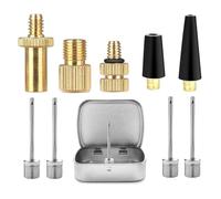 TSMORY Ensemble d'adaptateurs de valves pour pompes à sphère, buse à aiguille, gonfleur de pneu de vélo, accessoires de pompes à air en métal