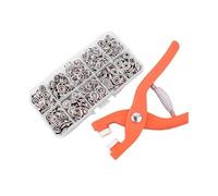 TSMORY Ensemble d'outils de fixation en métal pour vêtements, sacs, travaux manuels avec guide d'installation facile (français non garanti)