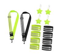 TSMORY Gilet réfléchissant avec bretelles et bracelet pour la nuit pendant la course à pied et le cyclisme