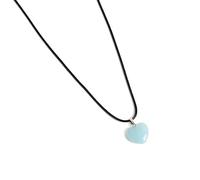 TSMORY Green Loves Collier avec pendentif géométrique en pierre naturelle pour couple, As shown in the figure, Pierre naturelle + corde cirée