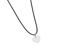 TSMORY Green Loves Collier avec pendentif géométrique en pierre naturelle pour couple, As shown in the figure, Pierre naturelle + corde cirée