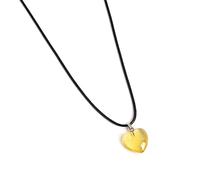 TSMORY Green Loves Collier avec pendentif géométrique en pierre naturelle pour couple, As shown in the figure, Pierre naturelle + corde cirée