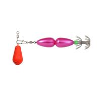 TSMORY Hameçon double couche en perles colorées émerillons pour calamar hameçon parapluie seiche manchon hameçon de pêche