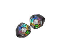 TSMORY Haut-parleur USB pour ordinateur avec mode d'éclairage dynamique et amélioration de l'audio pour les configurations de jeu sur PC