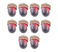 TSMORY Lot de 10 noix artificielles réalistes pour fabrication de couronnes, panier de présentation d'Halloween, aide à la photoraphie