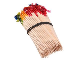 TSMORY Lot de 1000 pics à brochettes artisanales robustes pour buffets, service et médias sociaux, photographie essentielle, queue de paon, cocktails, couleurs assorties