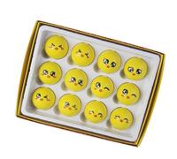 TSMORY Lot de 12 balles de golf en caoutchouc jaune pour entraînement sportif, pour enfants, hommes, femmes, récompense scolaire, balles de golf