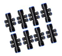 TSMORY Lot de 2/3/8 répartiteurs d'irrigation de jardin 6,35 mm 6 voies pour économie d'eau - Adaptateur d'irrigation goutte à goutte pour plantes et serres