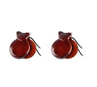 TSMORY Lot de 2 castagnettes traditionnelles espagnoles en bois pour danse flamenco avec corde, clap à la main, musique orff