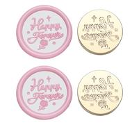 TSMORY Lot de 2 tampons à sceller vintage avec motif vintage pour scrapbooking, têtes de rechange pour invitations, enveloppes, sceau de Noël