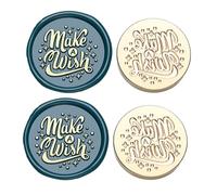 TSMORY Lot de 2 tampons à sceller vintage avec motif vintage pour scrapbooking, têtes de rechange pour invitations, enveloppes, sceau de Noël