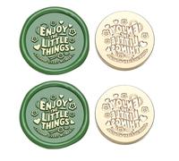 TSMORY Lot de 2 tampons à sceller vintage avec motif vintage pour scrapbooking, têtes de rechange pour invitations, enveloppes, sceau de Noël