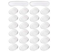 TSMORY Lot de 26 coussinets en gel de silicone pour tambour, doux et transparent, ovale et long