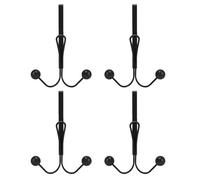 TSMORY Lot de 4 crochets utilitaires pour porte arrière en éponge douce pour plus de stabilité, construction robuste, ne se déforme pas, chacun supporte 9 kg pour serviettes, vêtements, chapeaux et