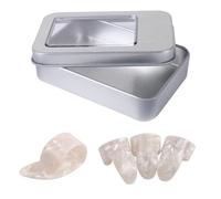 TSMORY Lot de 4 médiators plats pour pouce et doigt, accessoires de guitare acoustique