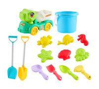 TSMORY Pack of 14 Water Play Toy for Kids Outdoor Sand Beach Bath Time Fun with Shovels and Molds Kids Outdoor Shovel Children's Portable Pool