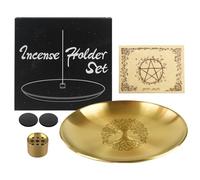 TSMORY Plateau rituel païen avec motif d'arbre unique - Plateau de rangement - Support de décoration - Brûleurs d'encens - Étagères - Cadeau décoratif unique