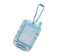 TSMORY Porte-cartes compact porte-clés joli design de dessin animé portable pour cartes de crédit pour étudiants accessoires de voyage, bleu, As shown in the figure