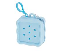 TSMORY Porte-monnaie en silicone souple avec fermeture éclair - Joli design de trou de dessin animé - Portefeuille miniature pour enfants - Pochettes de rangement pour Ki, bleu, As shown in the figure