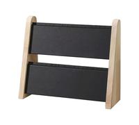 TSMORY Présentoir à collier économiseur d'espace fait à la main Double couche en bois Présentoir pour bijoutiers et maisons