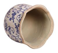 TSMORY Récipient en céramique antique pour plantes de salon - Décoration horticole avec trou de drainage - Récipient en céramique pour plantes