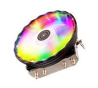 TSMORY Refroidisseur de processeur 2/4 tuyaux de chaleur 4 broches PWM RVB ventilateur de refroidissement PC radiateur pour LGA 1150 1151 1155 1200 1700 2011 X79 X99 AM3 AM4 RGB Contrôleur de