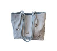 TSMORY Sac à bandoulière de grande capacité pour femme - En cuir synthétique - Fermeture éclair - Motif papillon - Pour le travail et les loisirs, bleu, As shown in the figure