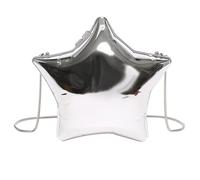 TSMORY Sac de soirée en acrylique pour femme - Sac à bandoulière en forme d'étoile - Sac à main de soirée pour fête, Argenté., As shown in the figure