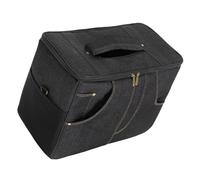 TSMORY Sac de transport pour amplificateur de guitare de voyage, style rétro, texture tissu, cloison interne, absorption des chocs pour utilisation en extérieur, accessoire de musicien, Noir , M