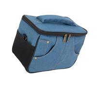TSMORY Sac de transport pour amplificateur de guitare de voyage, style rétro, texture tissu, cloison interne, absorption des chocs pour utilisation en extérieur, accessoire de musicien, bleu, S